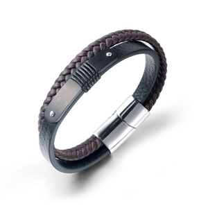 Pulsera trenzada de acero de titanio estilo Harajuku, multicapa con hebilla de Metal, regalo Unisex, joyería CE548 - Product Image 1