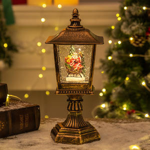 Conception populaire décorations de Noël veilleuse fournitures vacances lanterne cristal boule à neige éclairage décoratif - Product Image 3