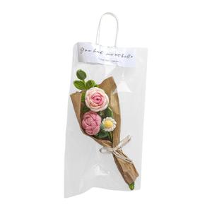 Realistici piccoli fiori artificiali in maglia Bouquet anniversario regali per la casa per la mamma di San Valentino - Product Image 1