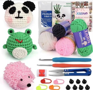 Nouveauté Kit de crochet pour débutants - Ensemble de fabrication artisanale de poupée animale DIY Fournitures de tricot tout-en-un pour breloques de sac à dos Cadeau - Product Image 5