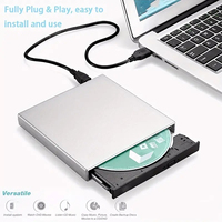 USB 2.0 ince taşınabilir harici CD-RW sürücü DVD-RW brülör oyuncu Laptop için Windows 7/8 harici CD DVD sürücü dizüstü bilgisayar masaüstü