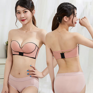 Top <span class=keywords><strong>tube</strong></span> push-up sans bretelles à boucle avant, effet liftant, style camisole, sexy, en crochet, pour femme, 100G - Product Image 3