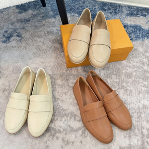 Chaussures plates décontractées en cuir pour femmes de marque de luxe, style formel pour le bureau, nouveau modèle, vente en gros - Product Image 3