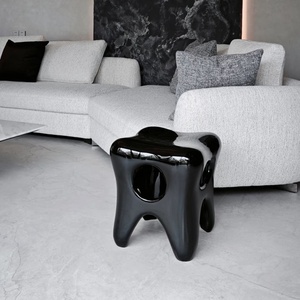 Tabouret Minimaliste Style Wabi-Sabi Design Moderne Forme Créative Creuse Chaise de Salon Tabouret Bas Tabouret à Chaussures - Product Image 1