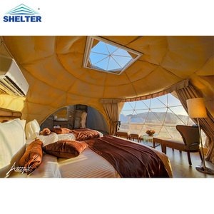 Grande tente Igloo de luxe écologique pour l'extérieur Tentes d'hôtel quatre saisons géodésiques transparentes avec cuisinière Jack Maison dôme pour glamping - Product Image 6