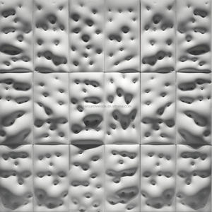 Briques 3D colorées en béton UHPC écologiques pour la décoration murale intérieure et extérieure de bars, bureaux, hôtels, modèle Wave 125*125*20mm - Product Image 2