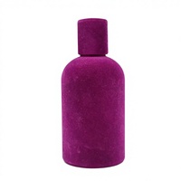 Flacon de parfum en verre floqué de velours de luxe personnalisé 100 ml avec pulvérisateur à sertir, pompe vide 30 ml 50 ml, flacon de parfum unique et élégant 100 ml