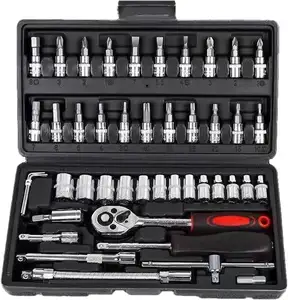 Fixtec Hand Tools Set Adjustable Long Handle Ratchet Wrench 46PCS Car  Repair Tools Kit - China Hand Tool, Wrench and Socket Set