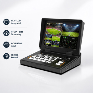 Avmatrix Shark H4 Plus Switcher Video Streaming a 4 Canali HDMI da 10.1 Pollici con Streaming RTMP/SRT e Registrazione su Disco USB e Scheda SD - Product Image 1