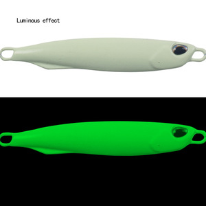 Señuelo de pesca luminoso de metal de 60g para pesca de lubina, cebo de fondo para jigging lento. - Product Image 1