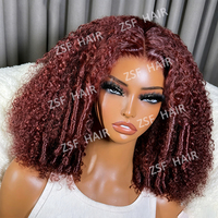 Perruques en cheveux humains longs et raides, couleur roux cuivré, avec frange, coupe dégradée, brun rougeâtre, en cheveux vierges, pour femmes noires, vente en gros