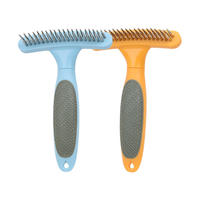 Brosse de toilettage pour animaux de compagnie : Peigne à chat et chien pour démêler les nœuds, éliminer les poils morts et nettoyer