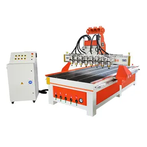 Jinan ele cnc 1325 woodworking machinery for sign / multi spindle cnc wood router for sale