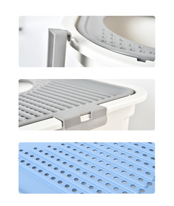 Einfache transparente Fenster größe Großer privater Raum Design Zwei Kanäle Katzen toilette mit Schaufel - Product Image 4