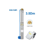 Pompe à eau submersible pour puits profond DAYUAN DM 2HP en acier inoxydable avec sortie en cuivre et boîtier de commande