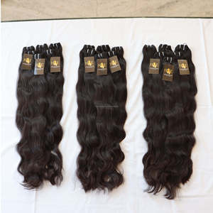 Fournisseur de mèches de cheveux bruts, extensions de tissage lisses, non traités, 100% cuticules alignées, os vierge, vendeurs de cheveux indiens bruts - Product Image 1
