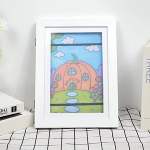 Kids <strong>Art</strong> <strong>Frames</strong> Front Opening Eco-friendly MDF Handmade Artwork Picture <strong>Frame</strong> Changeable Displays Crafts <strong>Children</strong> Drawing Wall - Product Image 6