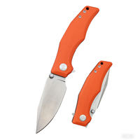 Couteau pliant MEIJI D2 en acier G10, personnalisable, multifonctionnel, pour le camping en plein air, couteau de poche