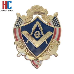 Badge commémoratif moderne personnalisé en alliage de zinc plaqué or, motif Aigle Maçonnique, pour le soutien des Vétérans, des Francs-Maçons du Kentucky, de fabrication usine avec 20 ans d'expérience - Product Image 4