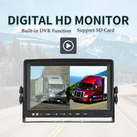 Sinyal Digital layar monitor mundur nirkabel 7 inci, rekaman dengan kamera 2 saluran untuk truk kendaraan besar