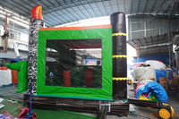 Château gonflable Dino Park avec toboggan, monde des dinosaures jurassiques, structure gonflable commerciale pour enfants, combo château de saut extérieur