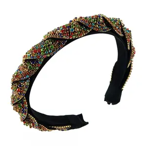 Bandeau de fête à paillettes de luxe magnifique strass flanelle accessoires de cheveux Design de mode femmes accessoires de cheveux