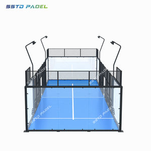 Cancha de tenis de Pádel individual para interiores Cancha de Pádel para un solo jugador panorámica galvanizada en caliente para exteriores - Product Image 3