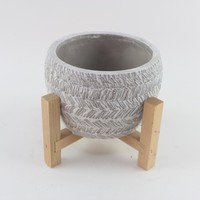 Pots de jardinage en ciment personnalisés au design minimaliste moderne pour la plantation de cactus, d'orchidées, d'herbes aromatiques, utilisation en pot, jardinière