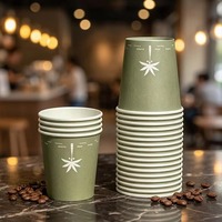Gobelets à café jetables en papier kraft recyclable à paroi simple pour boissons gazeuses et eau minérale, diamètre 80,0 mm/90,0 mm