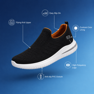 2026 Logo Personalizzato <span class=keywords><strong>Uomo</strong></span> <span class=keywords><strong>Sneakers</strong></span> Calza Flyknit Fodera Contrasto Slip On Platform Imbottita Camminata Casual - Product Image 1
