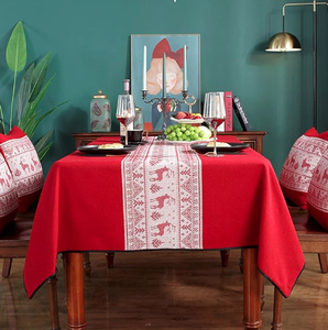 Tovaglie Ricamate Natalizie Rettangolari, Rotonde <span class=keywords><strong>e</strong></span> Ovali per Banchetti, Feste <span class=keywords><strong>e</strong></span> Decorazioni Domestiche - Product Image 2