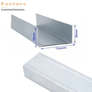Стильный современный профиль для гипсокартона 2-5/8 дюйма, прочный оцинкованный металлический стоечный профиль, стальные профили для потолка, металлические строительные материалы - Product Image 4