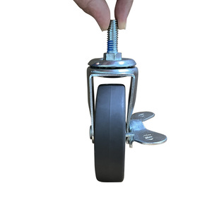 Nouvelles roulettes pivotantes de 3 pouces en PVC pour chariots à plateau industriel - Product Image 4