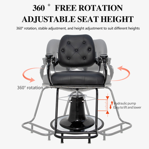 Fauteuil de Salon Hydraulique <span class=keywords><strong>Noir</strong></span> Capitonnage <span class=keywords><strong>Strass</strong></span> avec Base Stable, Vente en Gros Directe Usine JUESHI, OEM - Product Image 4