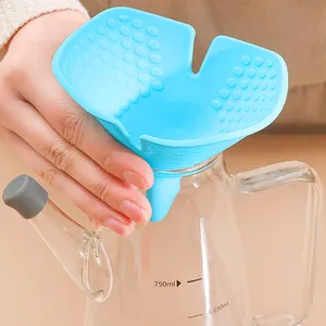 Новый кухонный силиконовый инструмент для нанесения веерообразная многофункциональная Складная воронка против ожогов, теплоизоляционный зажим для посуды