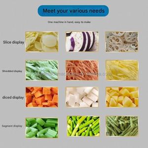 Máquina Comercial Automática para Cortar y Picar Verduras, Frutas, Cebollas, Patatas, Jamón y Hojas, con Función de Rebanado de Zanahorias y Aloe - Product Image 3