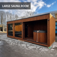 Grande salle de sauna à fonctionnement continu, structure multi-niveaux avec bancs, cabine de sauna commerciale intérieure pour club de fitness