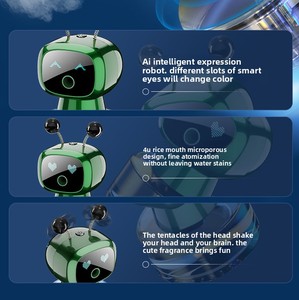 Ambientador Automático para Coche con <span class=keywords><strong>Robot</strong></span> Inteligente con IA, Máquina de Fragancia Automática, Botella de Perfume para Desodorizar el Interior del Coche - Product Image 6