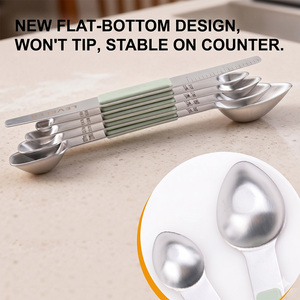 Juego de Tazas y Cucharas Medidoras Magnéticas de Acero Inoxidable Personalizadas, 14 Piezas, Multifuncionales, con Tapa, Aptas para <span class=keywords><strong>Lavavajillas</strong></span>, Utensilios de Cocina - Product Image 3