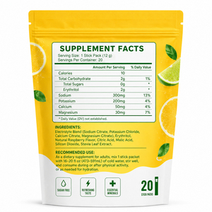 Mezcla de Electrolitos Diarios Veganos Orgánicos en Polvo, Bebidas Hidratantes para Suplemento Energético, Sin Azúcar, Sin Cafeína - Product Image 4