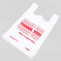 Sac en plastique HDPE personnalisé avec poignées pour courses de supermarché, type T-shirt