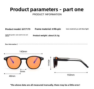 Vente en gros de lunettes de jeu pour <span class=keywords><strong>ordinateur</strong></span> à monture ronde TR90 pour hommes et femmes, lunettes <span class=keywords><strong>anti</strong></span>-lumière bleue à 99% avec verres teintés en rouge - Product Image 4