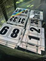 Panneaux numérotés en aluminium haute visibilité pour chantiers de construction - Antirouille et résistants aux intempéries