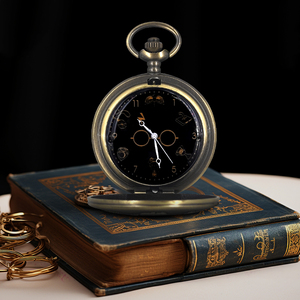 Orologio da taschino Vintage Steampunk con occhiali <span class=keywords><strong>Harry</strong></span> <span class=keywords><strong>Potter</strong></span> Design-antico orologio a catena da uomo per collezionisti - Product Image 4