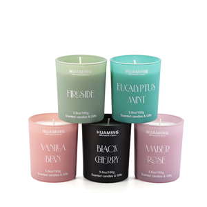 Merri augura logo personalizzato e confezione di cera di soia personalizzato barattolo di vetro aromaterapia profumato Bougie candela regalo Set per fragranza per la casa - Product Image 4