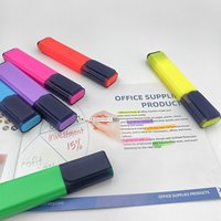 Bestationery China Stationery Promotion Flat Hold Florescent Colored Logo Custom Bulk Writing Scented Highlighter Pen Set