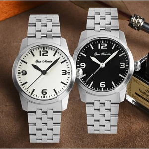 นาฬิกาข้อมือผู้ชาย San Martin รุ่น SN022-G Pilot Simple ระบบอัตโนมัติ YN55 สายสแตนเลส กันน้ำ เรืองแสง - Product Image 3