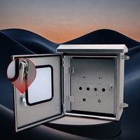 Boîtier de distribution électrique métallique personnalisé, étanche, à double porte, avec fenêtre de visualisation transparente