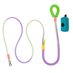 Eco-friendly Solid Colorful Pet P-Leash <strong>with</strong> Nylon Scarf and Poop Bag Holder-<strong>Dog</strong> <strong>Lead</strong> - Product Image 2