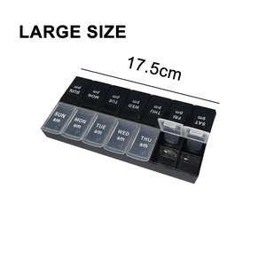 Boîtes de rangement pour pilules personnalisées portables pour les voyages, impression de logo personnalisée, boîte à pilules en plastique PP pour 7 jours, <span class=keywords><strong>Meixu</strong></span> YH-01, vente en gros - Product Image 3